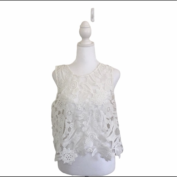 Caution To The Wind Tops - Caution to the Wind Crocheted Tank Top